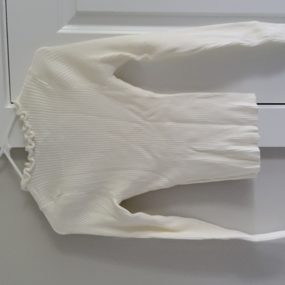 Free People Charlie Ruffled Knit In IVORY - Picture 6 of 16